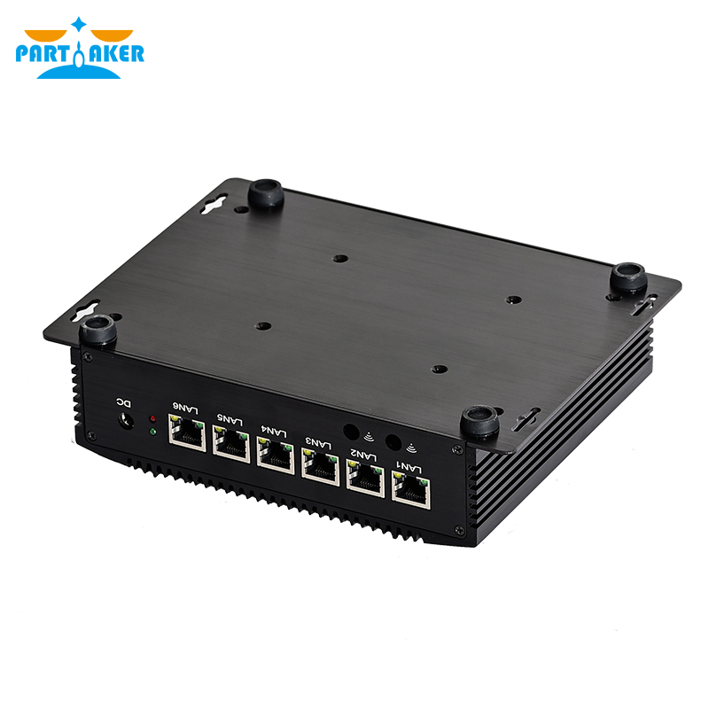 6LAN 2COM Mini PC Router 4G support Core i5 8265U i5 4200U i3 4005U i3 6157U Celeron 2955U HD AESIN DDR3 Industrial C