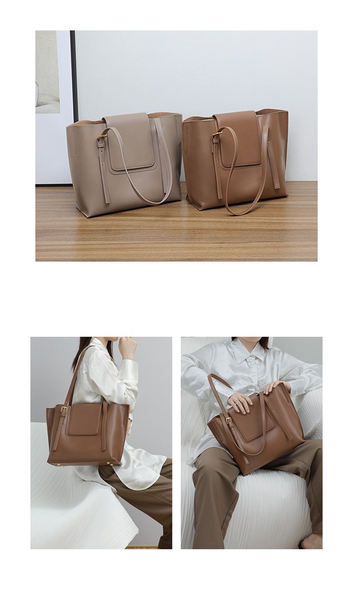 Bags 2022 new leather womens bag large capacity winged shoulder tote bag