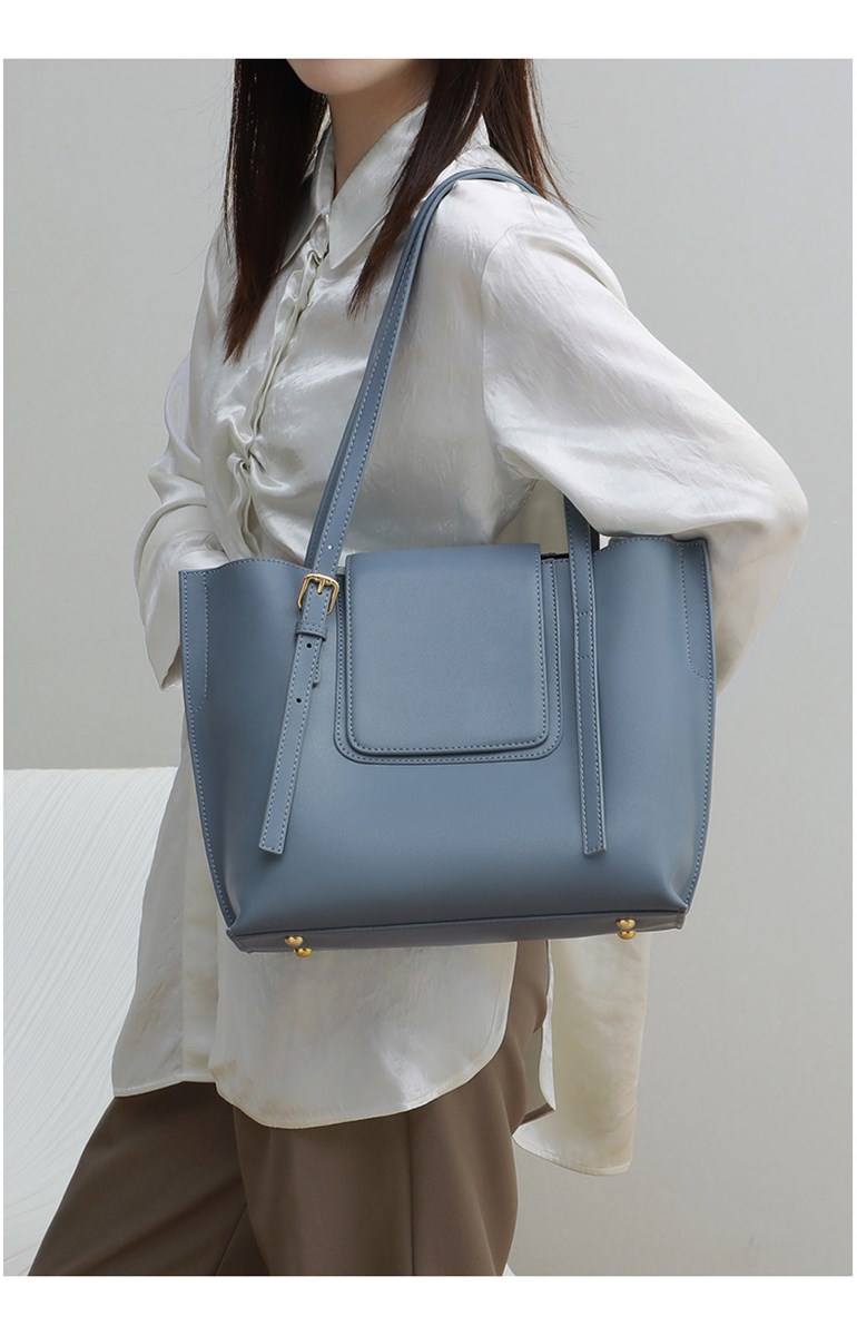 Bags 2022 new leather womens bag large capacity winged shoulder tote bag