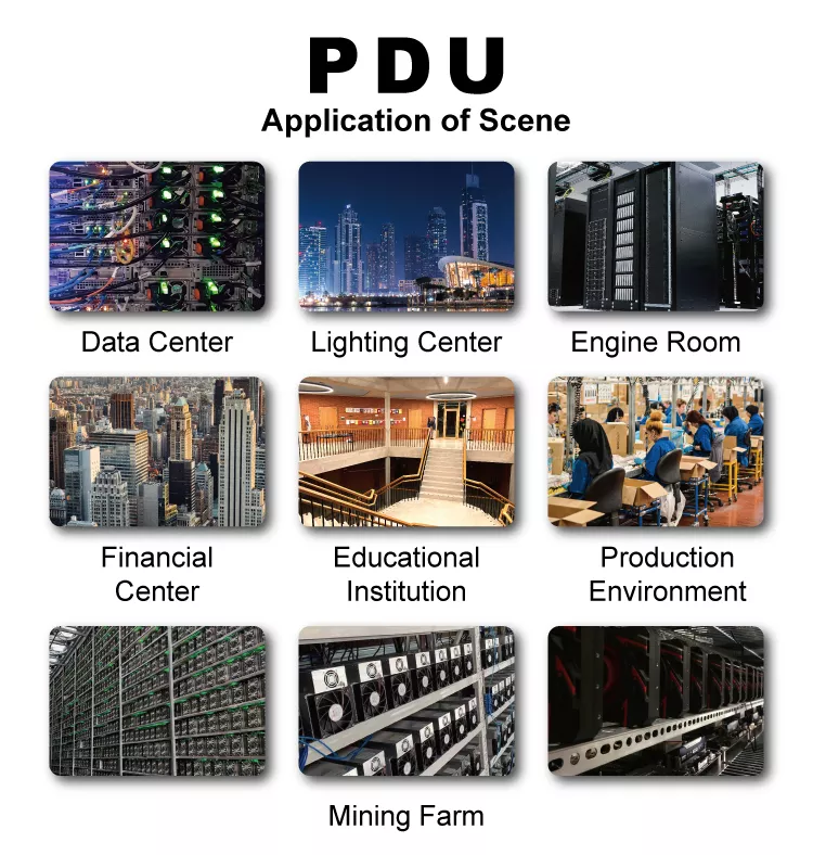 ETL Certificated 30A Mining PDU 8Way C13 3Way C19 Sockets PDU with LCD Meter I630P Plug for PC PSU Cables