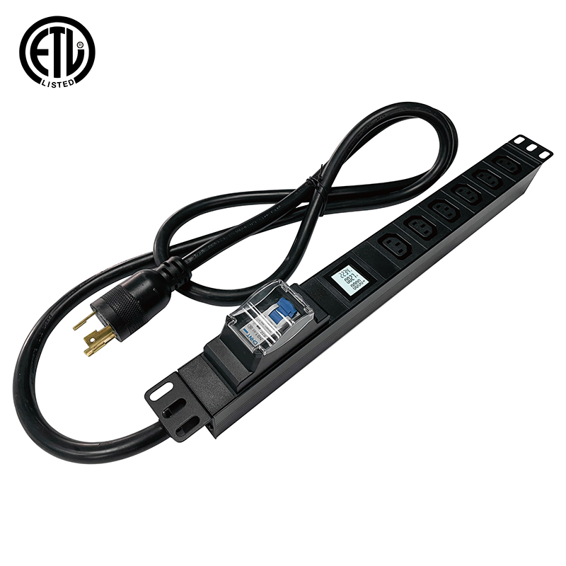 ETL Certificated 30A Mining PDU 8Way C13 3Way C19 Sockets PDU With LCD Meter I630P Plug For PC PSU Cables