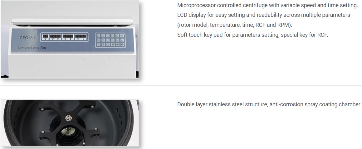 Bioevopeak CFG6J Laboratory Low Speed benchtop Centrifuge with CE EAC Approved