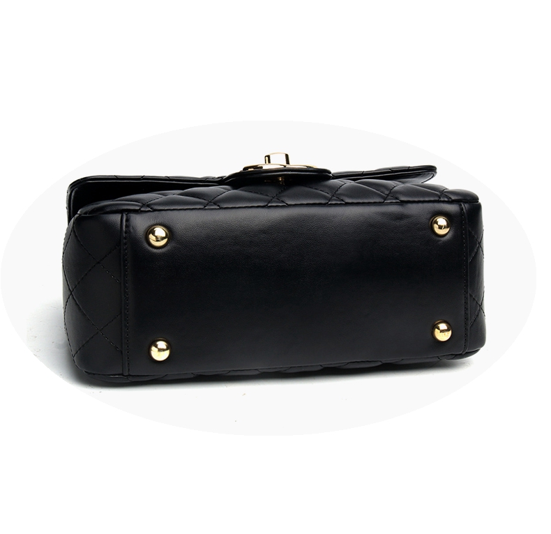 Leather Fashion Womens Bag New Trend Line Diamond Chain Bag Small Fragrance Style Shoulder Messenger Bag