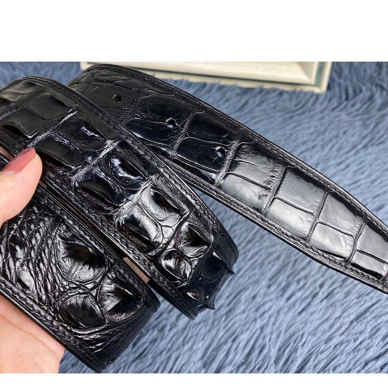 Crocodile Leather Belt Mens Genuine Leather Business Leisure Giant Crocodile Allmatch Highend Luxury Trendy Fashion