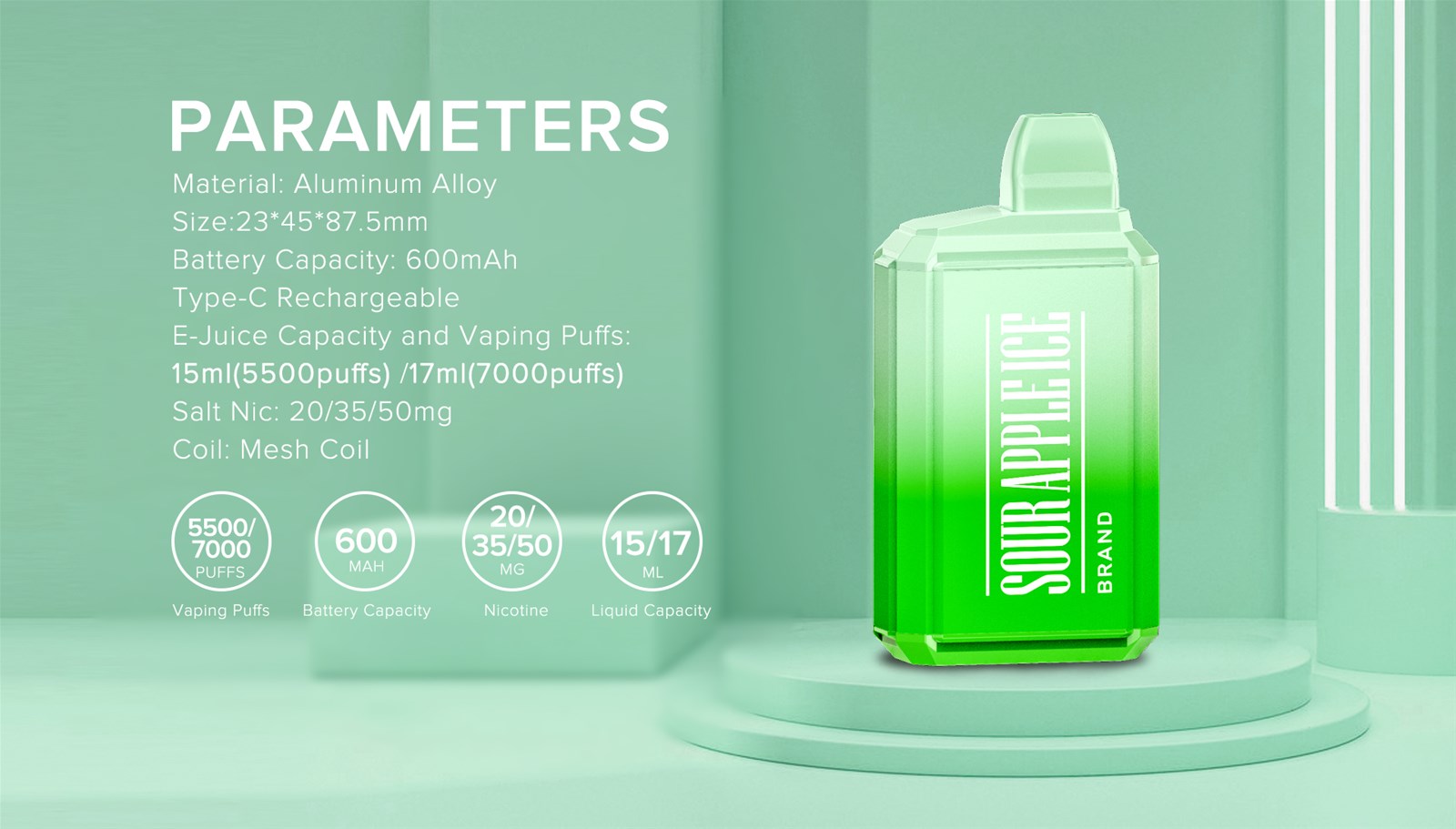 15ml 5000puffs Powerful Mesh Coil Box Disposable Pod with TypeC Charging Port 15ml 5000puffs Powerful Mesh Coil Box Disposable Pod with TypeC Charging Port
