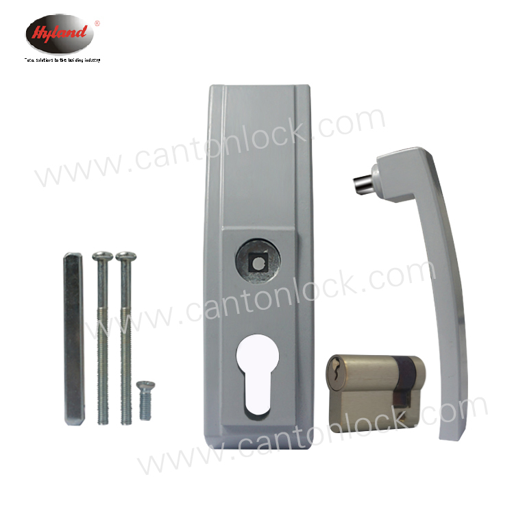 Panic device trim handle with brass cylinder and 2 brass key security and durable handle