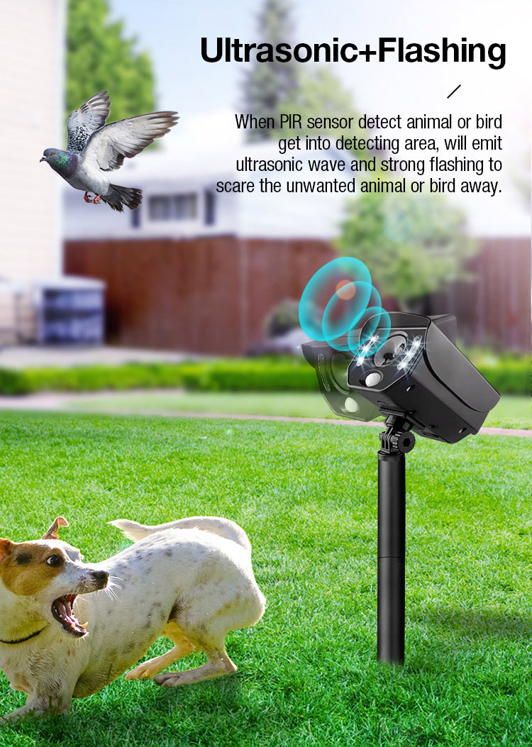 Solar Animal Repeller For Cat Dog Deer Fox Bird ANB879