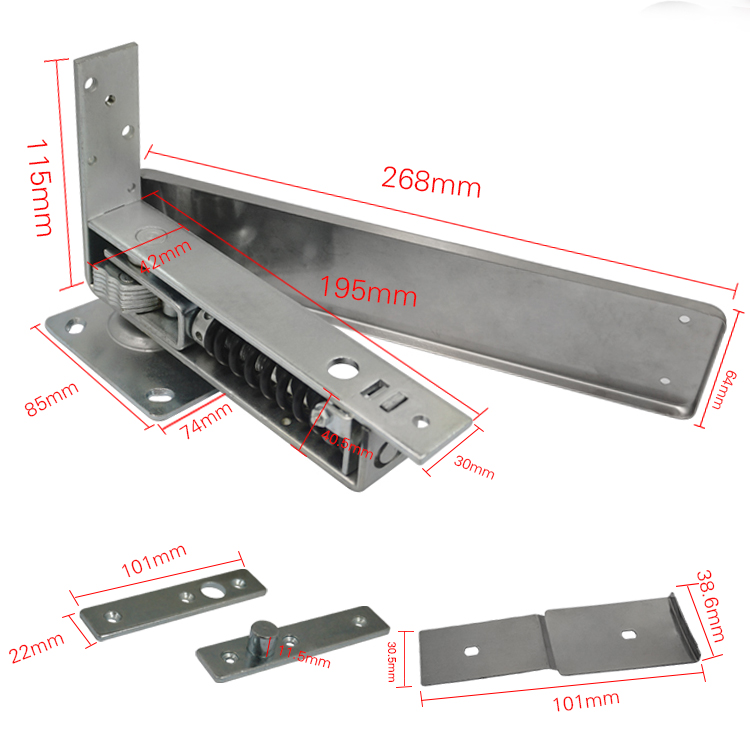 Hyland OEM F100 Hot Sales Peru style wooden Door Closer Heavy Duty Door Hinge Floor Spring