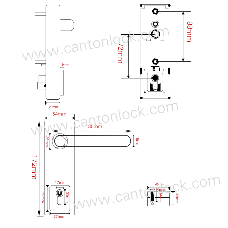 panic device trim handle available for wooden door and steel door