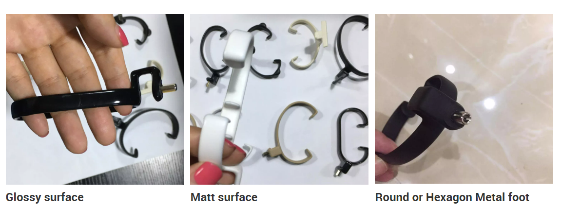 wholesale Retail Rubber Matt White Watch Display Rack Plastic C Ring Watch Holder