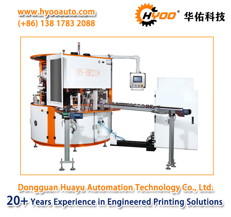 HYOO HYHR218 Two Colors Automatic Servo Screen Printing And UV Curing Production Line