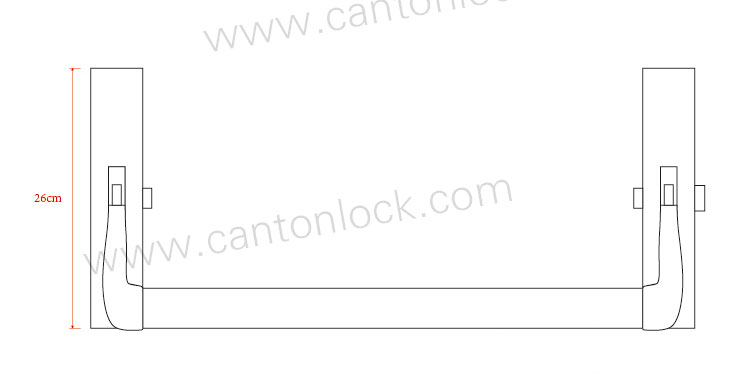 Hotselling customized Safe Lock fire door Panic Exit Device Push Bar