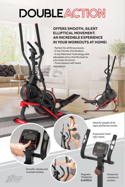 Cardio cross trainer gym Equipment Indoor Stride Walking Exercise stepper fitness elliptical machine