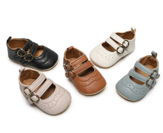 Babi Girl Shoe Walking Shoes NonSlip PU Buckle Strap Soft Sole Infant Children Casual Shoes DESIGN FASHION