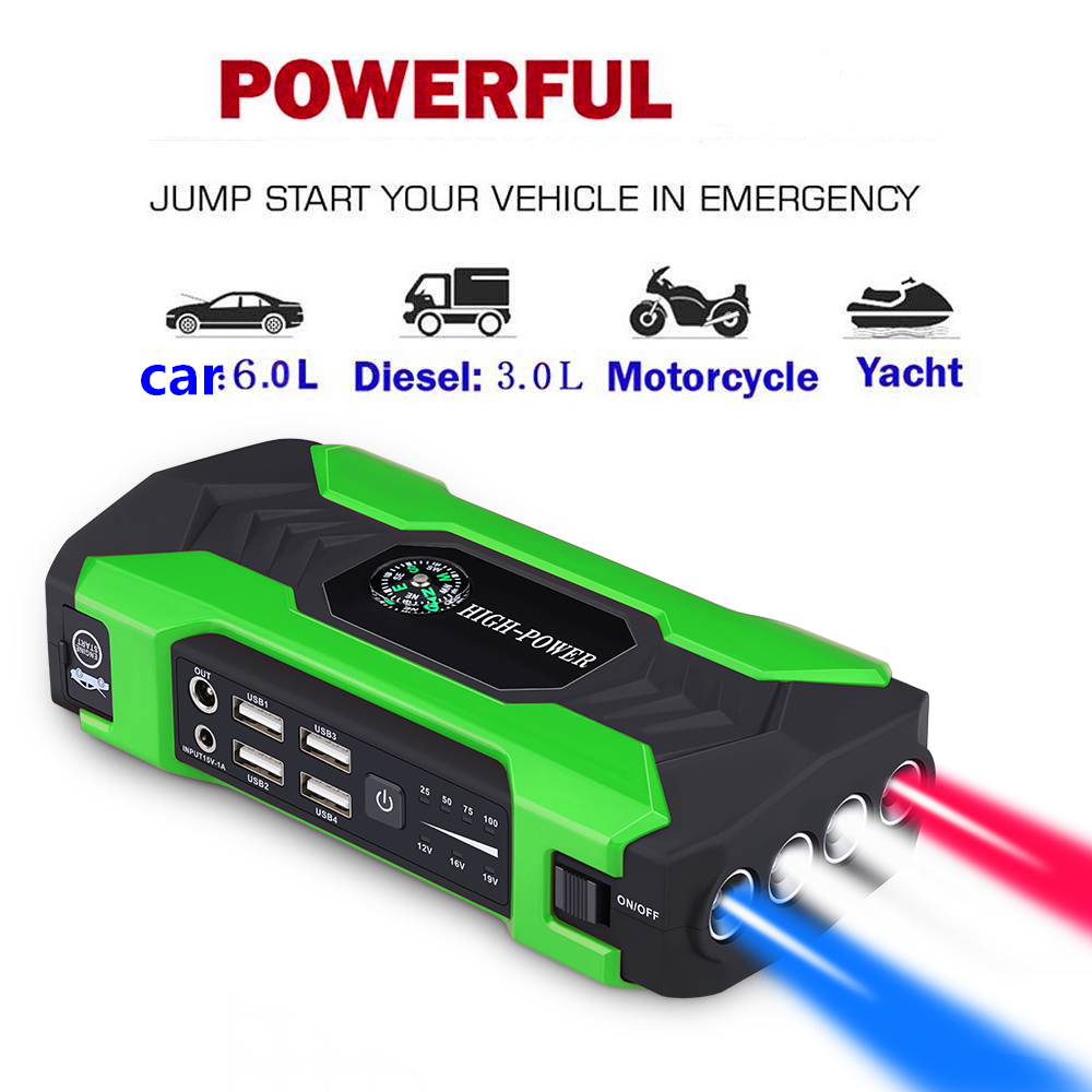 Car battery emergency start power portable jump starter multifunction