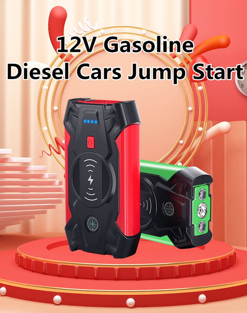 Car battery emergency start power jump starter multifunctional wireless charger