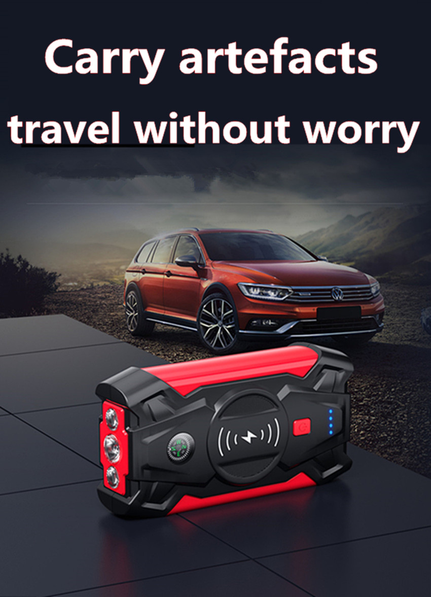 Car battery emergency start power jump starter multifunctional wireless charger