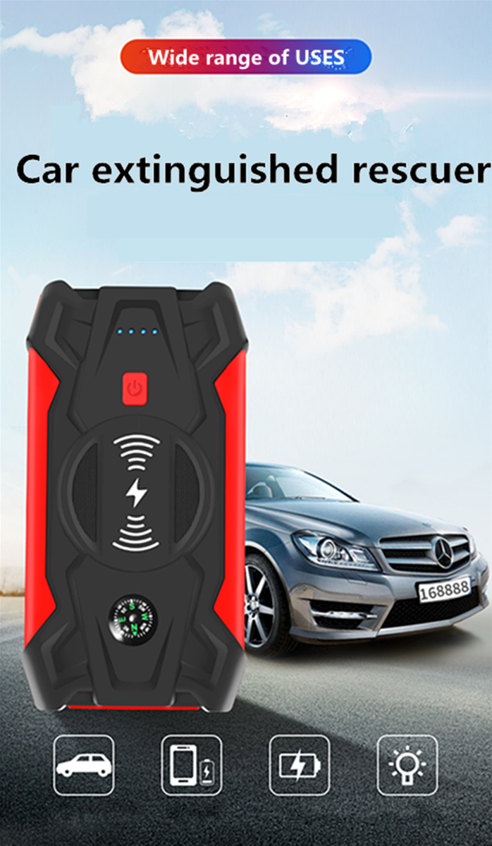 Car battery emergency start power jump starter multifunctional wireless charger