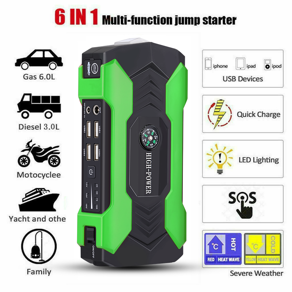 Car battery emergency start power portable jump starter multifunction
