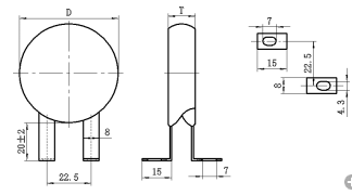MF73 Highpower NTC Thermistor Series inrush current limiter