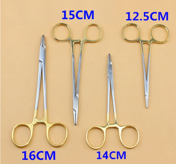 Reusable Stainless Steel Gold Plated Handle Orthodontic Forceps Surgical Instrument