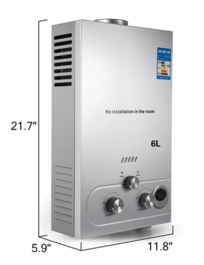 18L Tankless LPG Gas Hot Water Heater Instant Boiler Bathroom Home With Shower Head 32KW The 18L Tankless Water Heater