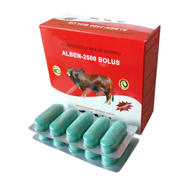 Veterinary Medicine Albendazole Bolus 250 Mg 300 Mg 2500 Mg