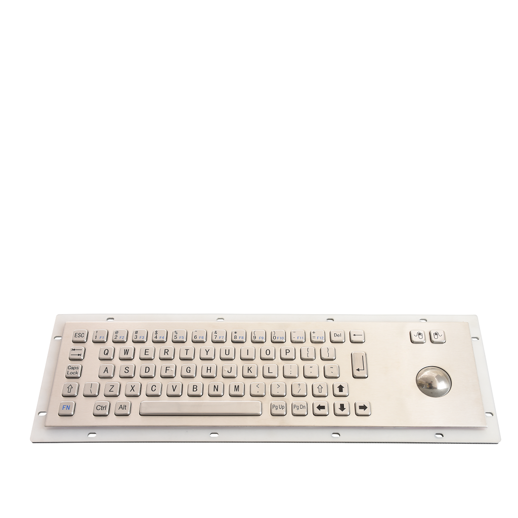 A IP65 vandal proof and water resistant metal keyboard for industrial application