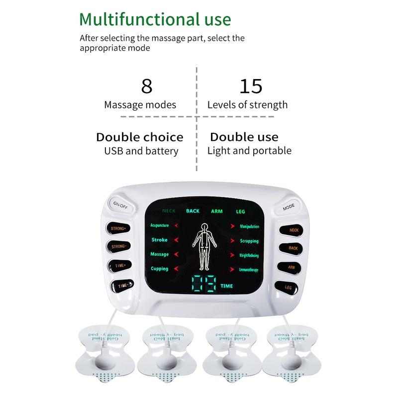 Wholesale TAKROL Electric Pulse Physiotherapy Massager Muscle Stimulator Therapy Body Massage Health Care Machine