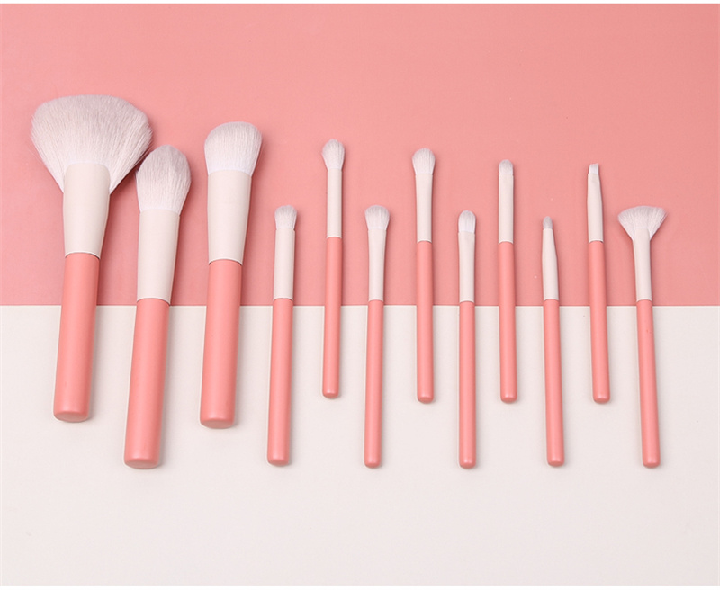 Factory Wholesale 12PCS SkinFriendly Luxury Wooden Makeup Brush Set Beauty Tool Brush