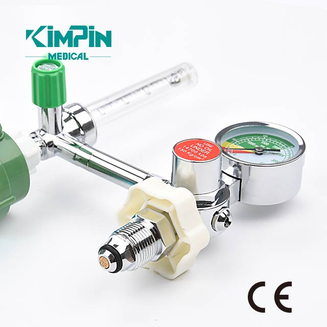 Piston Type Medical Oxygen Regulator with Flowmeter and Humidifier Bottle G58 Botton Entry