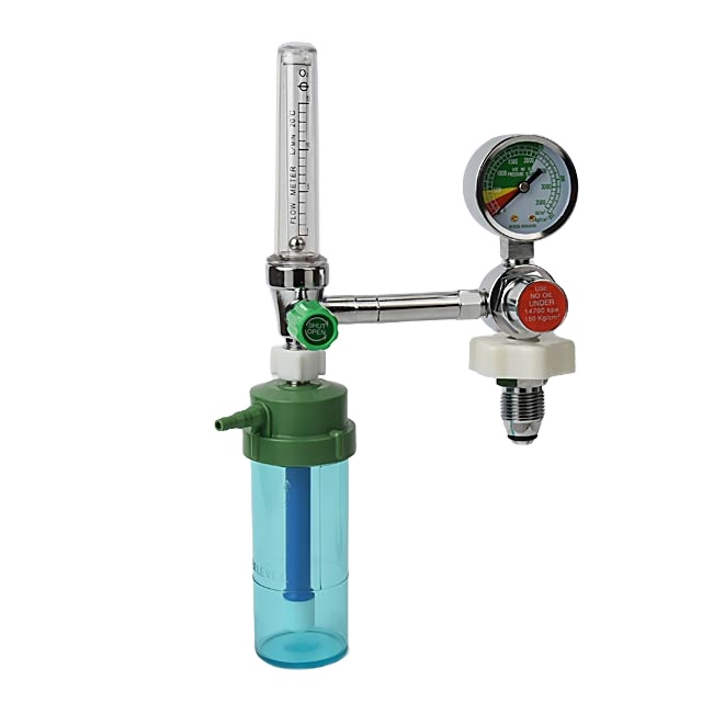 Piston Type Medical Oxygen Regulator with Flowmeter and Humidifier Bottle G58 Botton Entry