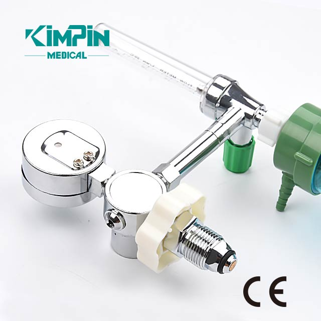 Piston Type Medical Oxygen Regulator with Flowmeter and Humidifier Bottle G58 Botton Entry