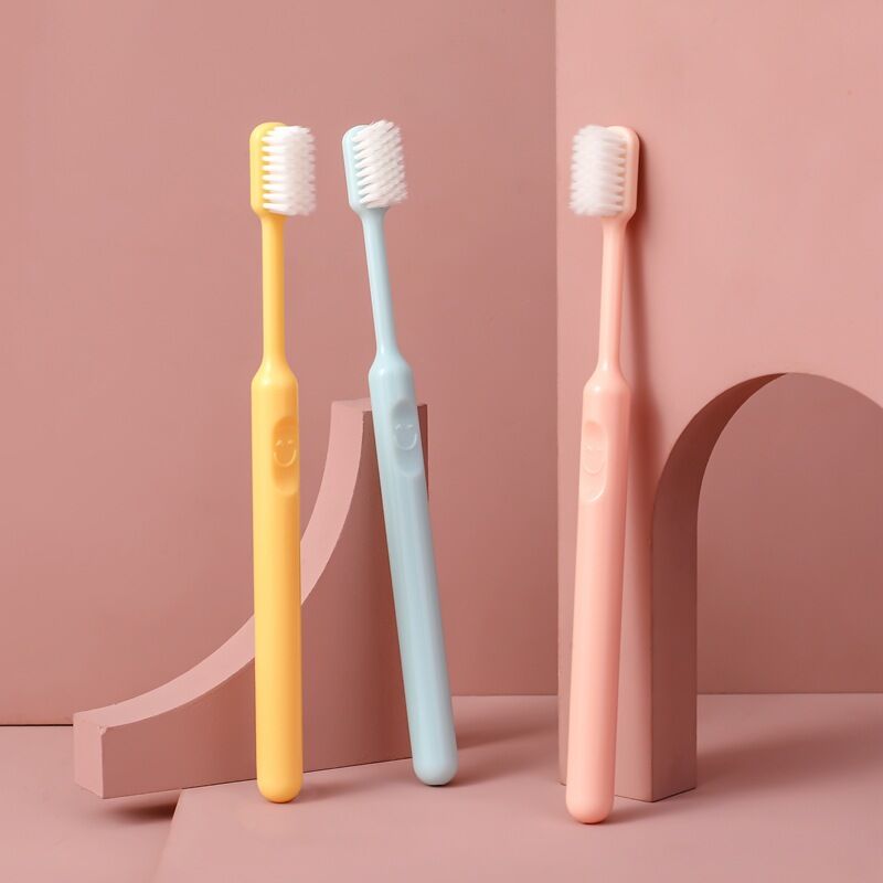 Candycolored softbristled toothbrush adult couple home family with protective cover ultrafine ultrasoft small head t