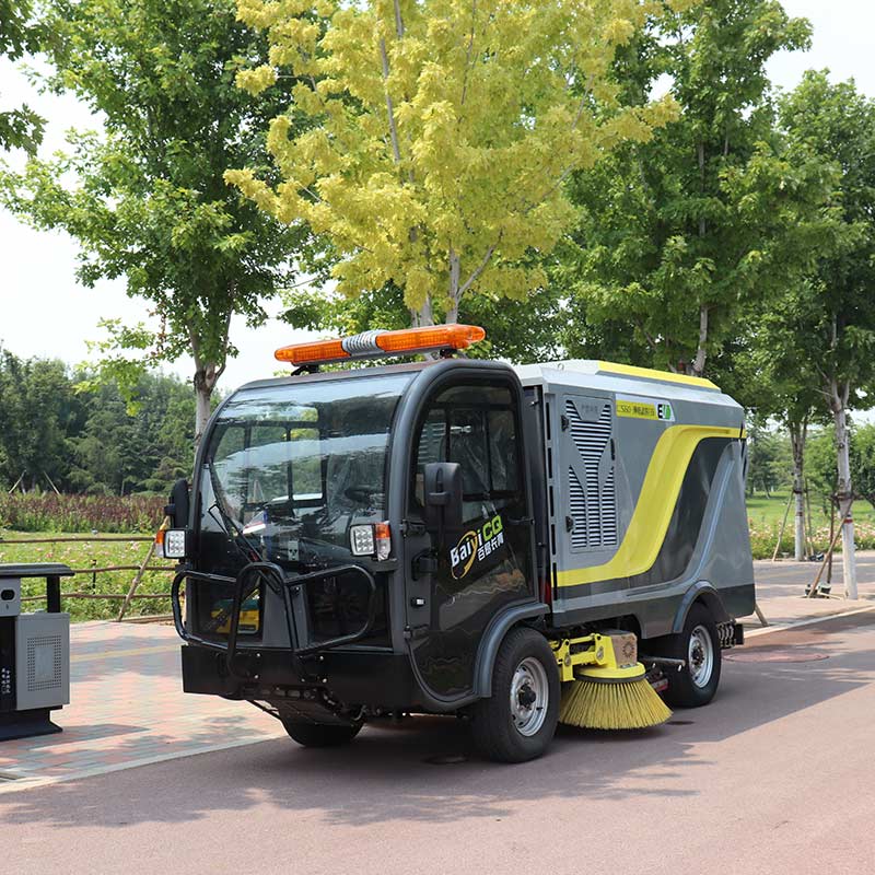 electric mini mechanical road sweeping machine street sweeper vehicle