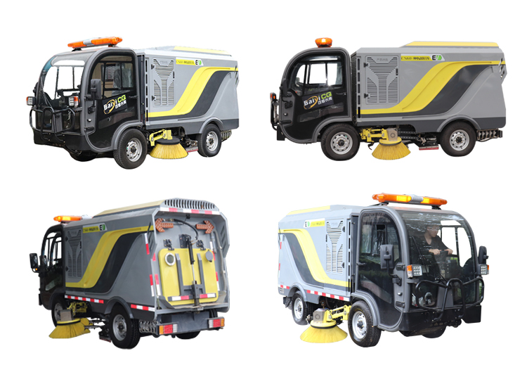 electric mini mechanical road sweeping machine street sweeper vehicle