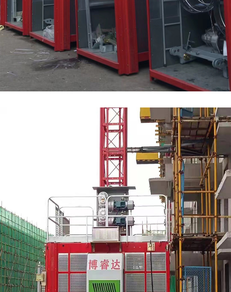 Building construction elevator Building decoration materials double drive construction elevator