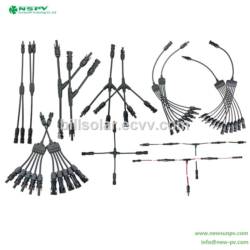 2in1 3in1 4in1 5in1 6in1 PV cable harness solar panel parallel connector solar y mc4 parallel connector wire assembly