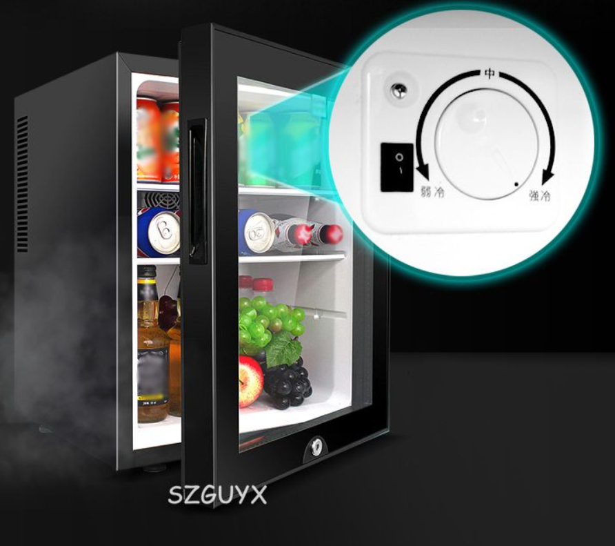 40L small refrigerator Single door Mask tea preservation cabinet Freezer with transparent glass doors