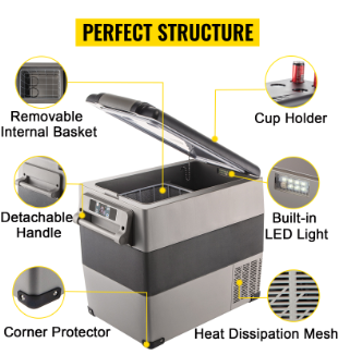 Mini Car Refrigerator Fridge Freezer 20L Portable Compressor Cooler 12V24V DC for Camping