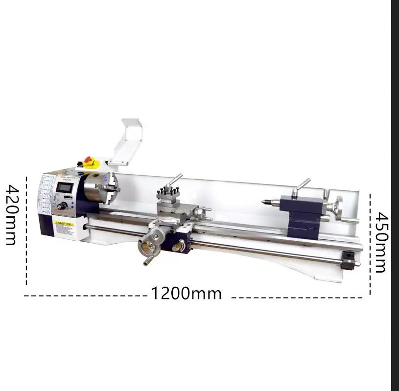 WM210L Metal Lathe850W Brushless Motor All Steel Gear Lathe800mm working length 125mm Chuck Mini Lathe Machine