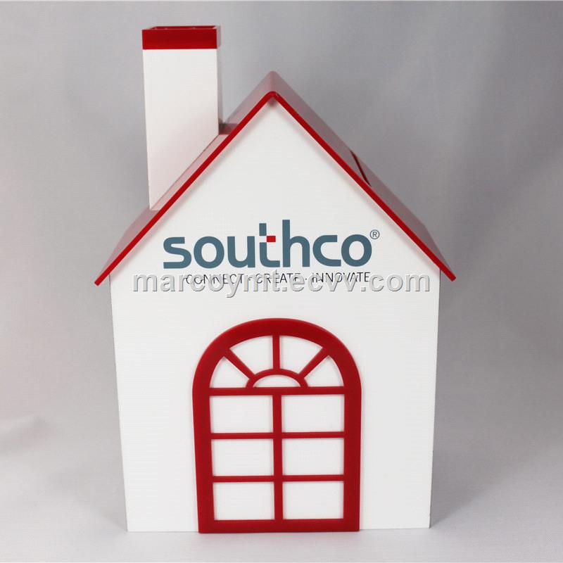 Custom house shape acrylic voting box