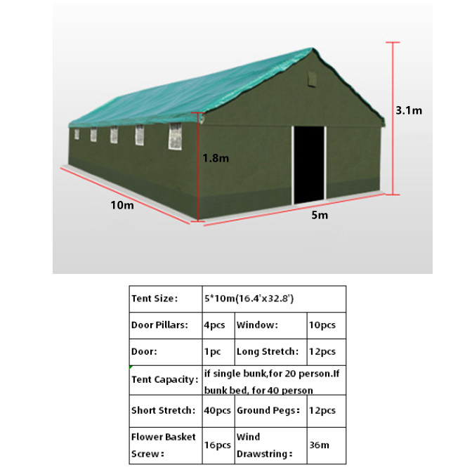 Premiere Series Rainproof Thickening Canvas Cotton Emergency Tent for Survival Disaster Tents Shelter Manufacturers