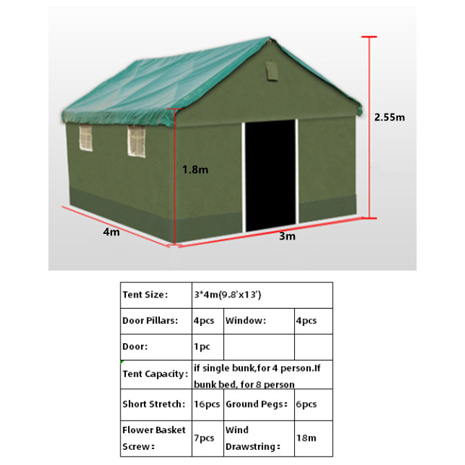 Premiere Series Rainproof Thickening Canvas Cotton Emergency Tent for Survival Disaster Tents Shelter Manufacturers