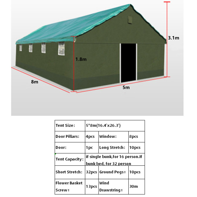 Premiere Series Rainproof Thickening Canvas Cotton Emergency Tent for Survival Disaster Tents Shelter Manufacturers