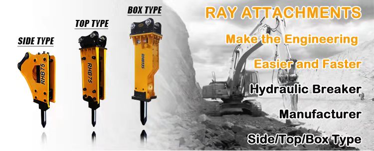 20 Ton Excavator Hydraulic Rock Breaker Backhoe Loader Hammer BoxSilenced