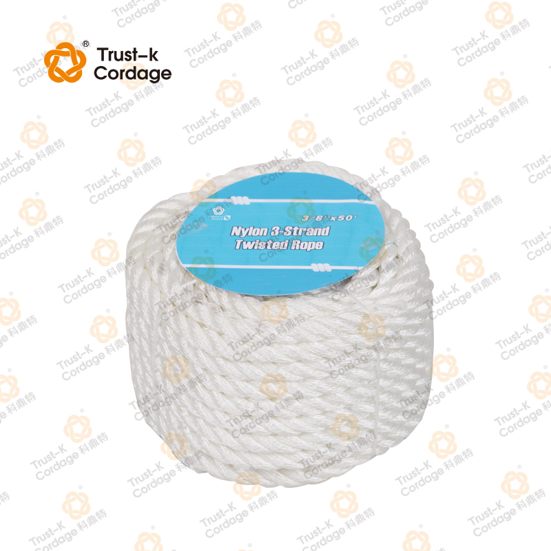 colourful 10mm 3strand nylon twisted rope for peru market