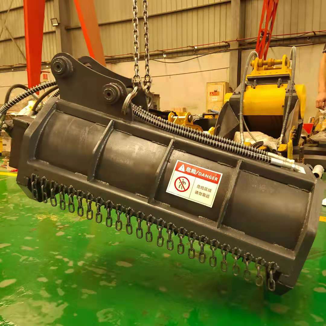 lawn mower of excavator attachment