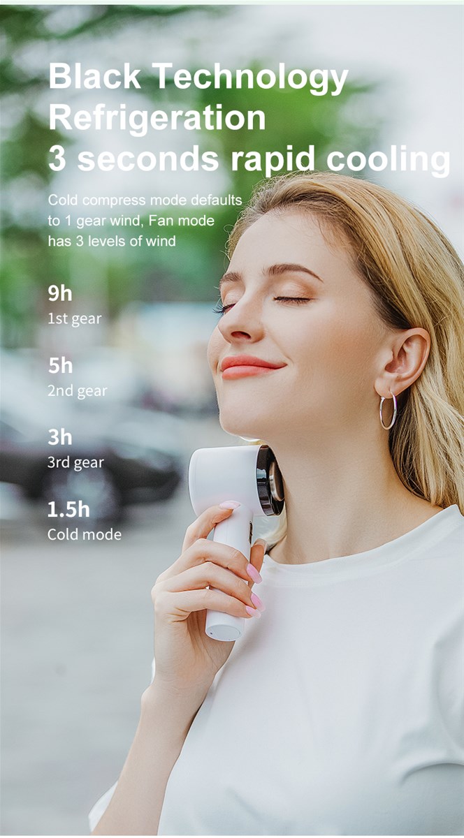 Semiconductor Cooling Fan Newly Cold Compress Small Fan Handheld Large Wind Mobile Phone Bracket Mute Desk USB Charging