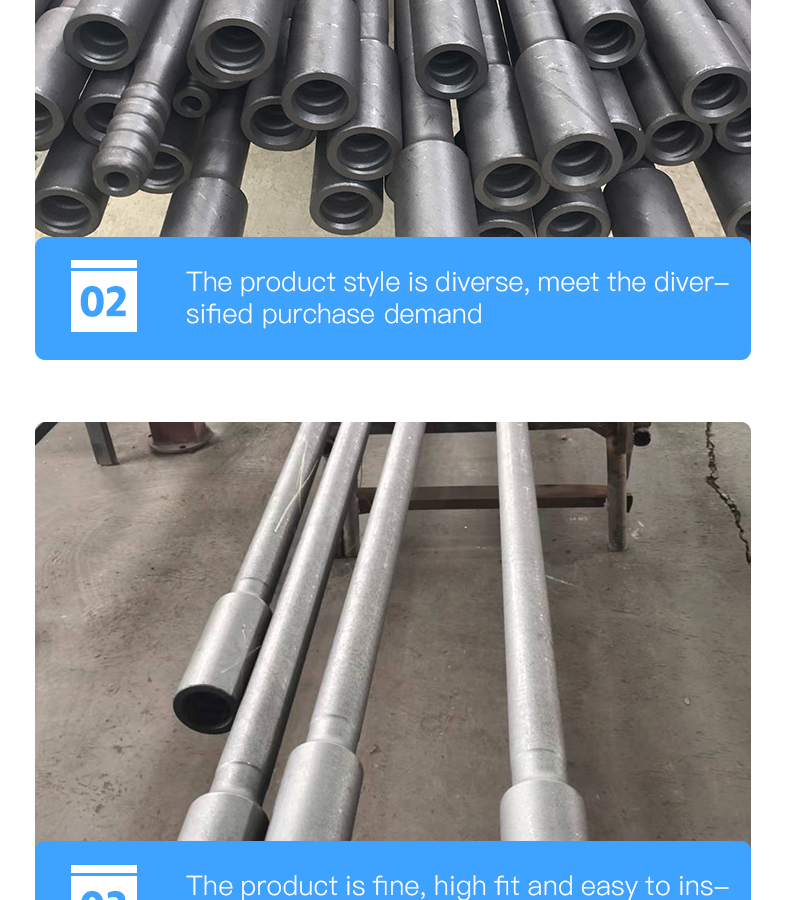 T drill pipe T51 length 3660mm model complete customizable Mining drilling construction ore extraction